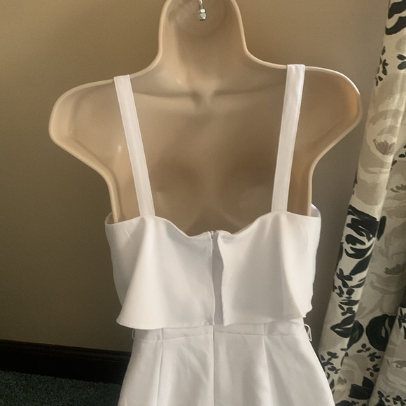 Express White Ruffle Jumpsuit - Picture 4 of 5